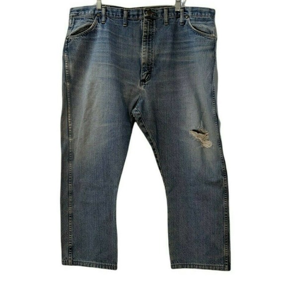 Wrangler 3mwzgk Distressed Denim Blue 